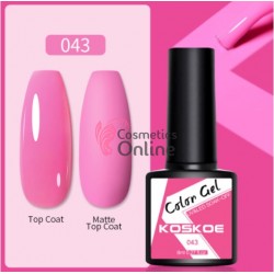 Oja semipermanenta KOSKOE color UV / LED Pure Color 8ml Cod 043 Ballet Pink